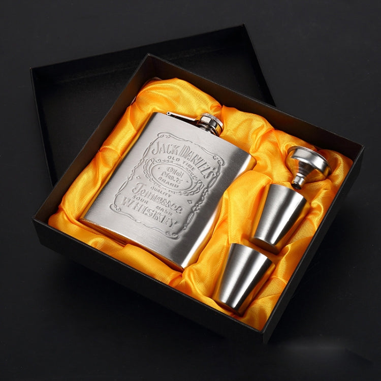 Tragbares Edelstahl-Flachmann-Set mit Weinkelch-Trichter, 7OZ Gelb Grunge, 7OZ Grau Grunge, 7OZ Jack Gelb Grunge, 7OZ Jack Grau Grunge, 7OZ Jack Schwarz Kern