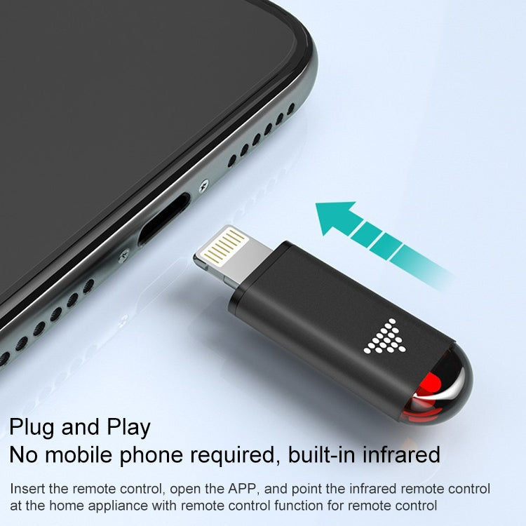 R09 Handy Intelligente Fernbedienung Infrarot Handy Fernsteuerung, Schnittstelle:, 8 Pin (Schwarz), 8 Pin (Cyan), 8 Pin (Silber), Type-C (Schwarz), Type-C (Cyan), Type-C (Silber), Micro USB (Schwarz), Micro USB (Cyan), Micro USB (Silber)