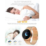 Q8 OLED Color Screen fashion smart watch with sleep reminder feature, showcasing IP67 waterproof smart watch capabilities.