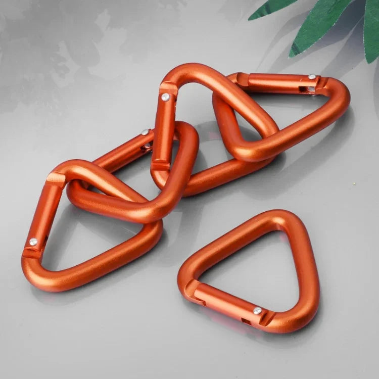 2 Stück Dreieck Karabiner Outdoor Camping Wandern Schlüsselanhänger Schnapphaken Kessel Schnalle Karabiner Zubehör