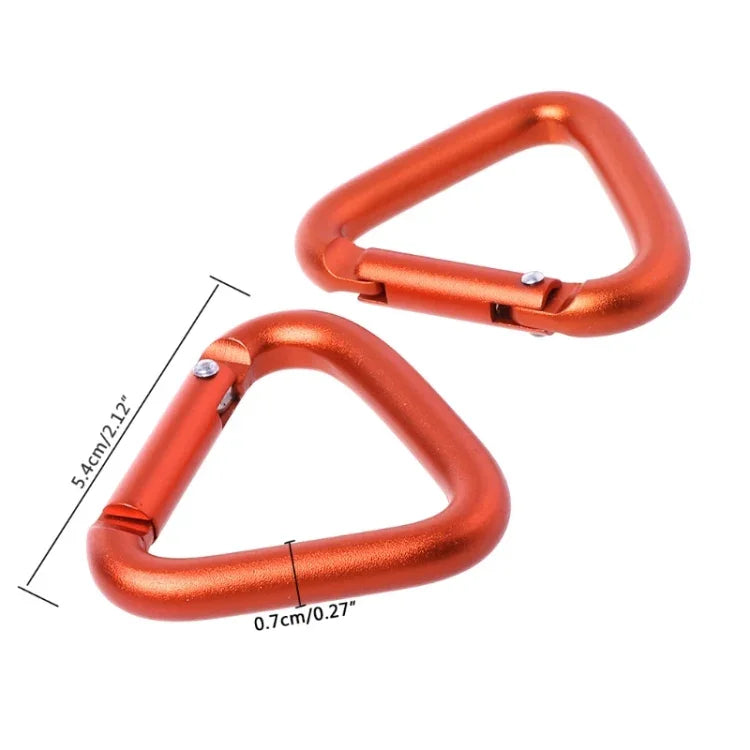2 Stück Dreieck Karabiner Outdoor Camping Wandern Schlüsselanhänger Schnapphaken Kessel Schnalle Karabiner Zubehör