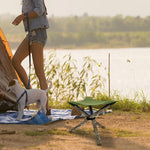 Outdoor Dreieckshocker Camp Wasserdichtes Canvas Tragbarer DIY Stuhl Skorpion Angelhocker, Schwarz, Khaki, Armeegrün, Braun