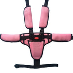 Baby-Esszimmerstuhl Kinderwagen Sicherheitsgurt Fünf-Punkt Typ-A-Version + fester Gurt + dickes Schulterpolster + großer Schrittschutz, Schwarz, Rot, Rosa, Himmelblau, Grau
