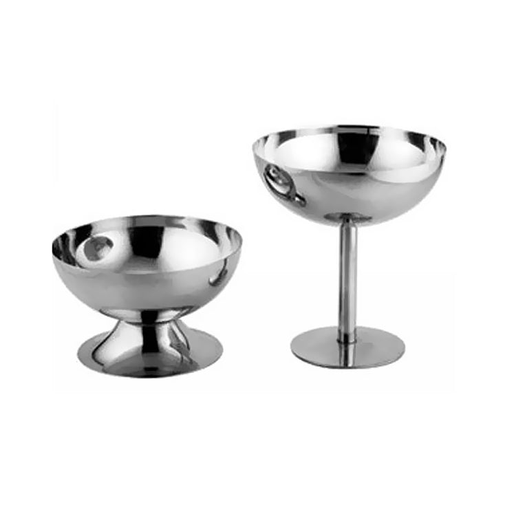 Edelstahl-Eisbecher Eisbecher Weinkelch für die Bar, Spezifikation：, A Kurz, B Hoch
