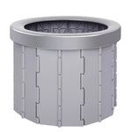 Faltbare Toilette Reise Auto Toilette mit Deckel Tragbare Notfall-Campingtoilette für Innenbereich, Faltbare Toilette (Schwarz), Faltbare Toilette (Grau)
