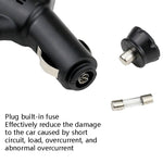 2 PCS Car 3 In 1 Charger With Cigarette Lighter Dual USB Interface With USB Mobile Phone Charging Cable, Black, White