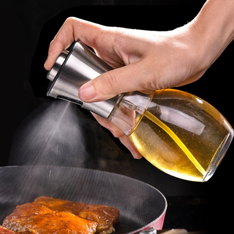 Edelstahl Glasflasche Grill Kochen Gewürzöl Topf Sprayer Ölinjektion Wasserkocher Ölsprühflasche, Ölsprühflasche