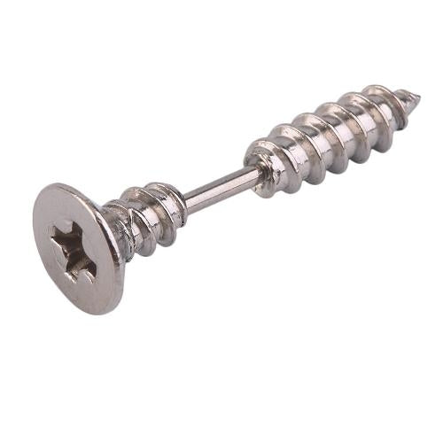 Vakuumbeschichtete Persönlichkeit Titanstahl Schrauben Ohrstecker, Dunkelblau, Schwarz, Gold, Silber, Bunt