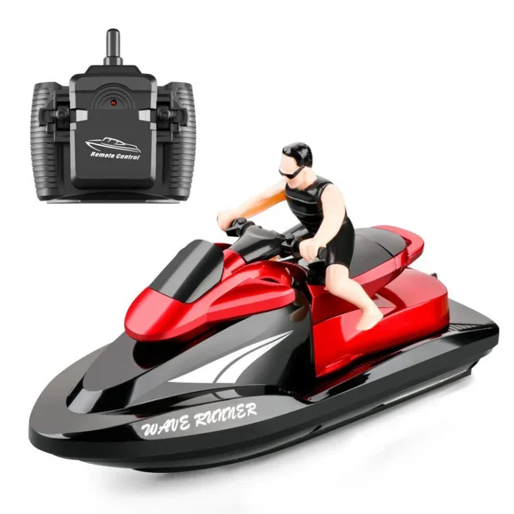 809 2,4G ferngesteuertes Motorboot, Hochgeschwindigkeits-Elektro-Yachtmodell, Wasserspielzeug für Kinder, Spezifikation, Einzelbatterie (Rot), Einzelbatterie (Blau)