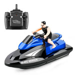 809  2.4G Remote Control Motor Speed Boat High Speed Electric Yacht Model Children Water Toys, Specification, Single Battery (Red), Single Battery (Blue)