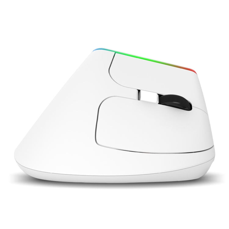 DELUX M618C 6 Tasten 1600 DPI RGB Vertikale Kabellose Bluetooth Dual-Mode-Maus, M618C(Weiß), M618C(Schwarz)