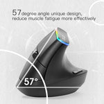 DELUX M618C 6 Tasten 1600 DPI RGB Vertikale Kabellose Bluetooth Dual-Mode-Maus, M618C(Weiß), M618C(Schwarz)