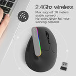 DELUX M618C 6 Tasten 1600 DPI RGB Vertikale Kabellose Bluetooth Dual-Mode-Maus, M618C(Weiß), M618C(Schwarz)
