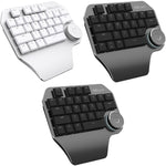 DELUX T11 29 Tasten Einhand-Tastatur Verknüpfungstaste Sprachwerkzeug Flache Tastatur, Farbe: Silber, Silber