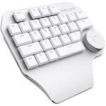 DELUX T11 29 Tasten Einhand-Tastatur Verknüpfungstaste Sprachwerkzeug Flache Tastatur, Farbe: Silber, Silber