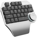 DELUX T11 29 Tasten Einhand-Tastatur Verknüpfungstaste Sprachwerkzeug Flache Tastatur, Farbe: Silber Schwarz, Silber Schwarz