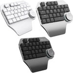 DELUX T11 29 Tasten Einhand-Tastatur Verknüpfungstaste Sprachwerkzeug Flache Tastatur, Farbe: Silber Schwarz, Silber Schwarz