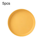 5er-Set Haushalt 6 Zoll kleiner Teller aus Kunststoff Snack Kuchen Teller Esstisch Abfalleimer