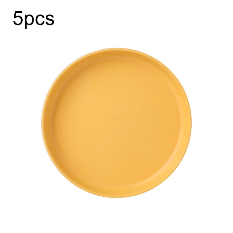 5er-Set Haushalt 6 Zoll kleiner Teller aus Kunststoff Snack Kuchen Teller Esstisch Abfalleimer