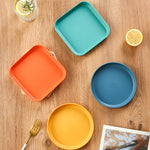 5er-Set Haushalt 6 Zoll kleiner Teller aus Kunststoff Snack Kuchen Teller Esstisch Abfalleimer