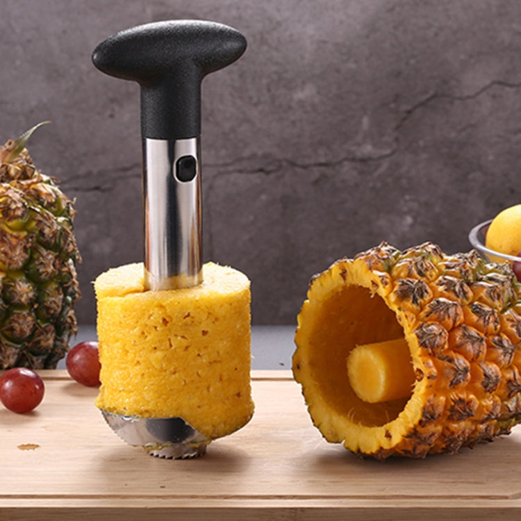 2 Stück Ananasschäler und -schneider aus Edelstahl, Obstschneider Küchenwerkzeuge, Ananas-Entkerner und -Schneider (schwarzer Griff), Ananas-Entkerner und -Schneider (gelber Griff)