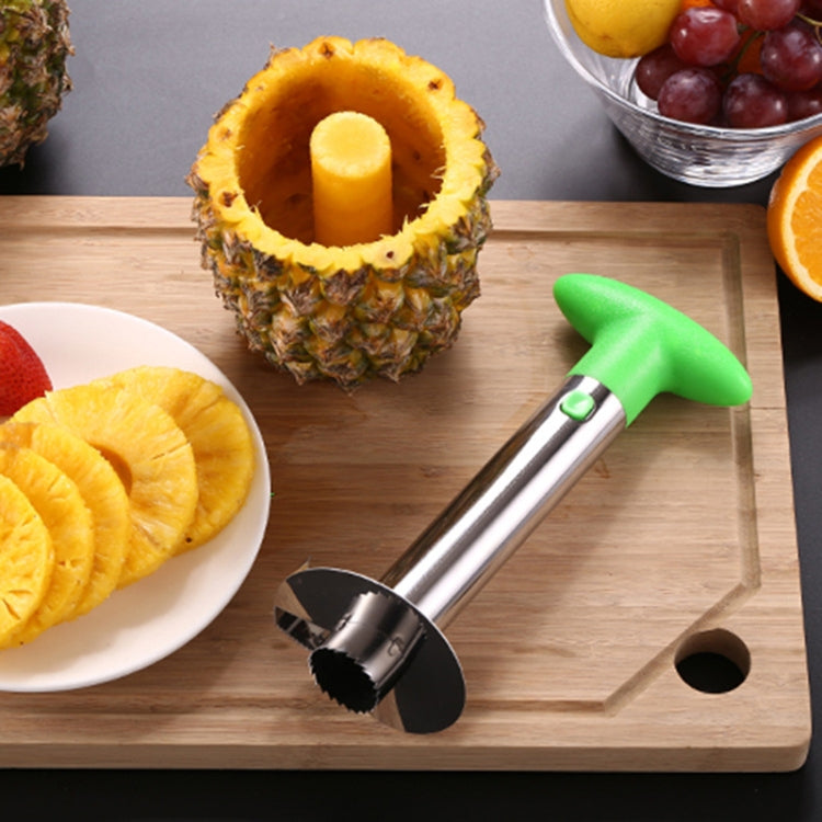 2 Stück Ananasschäler und -schneider aus Edelstahl, Obstschneider Küchenwerkzeuge, Ananas-Entkerner und -Schneider (schwarzer Griff), Ananas-Entkerner und -Schneider (gelber Griff)