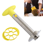 2 Stück Ananasschäler und -schneider aus Edelstahl, Obstschneider Küchenwerkzeuge, Ananas-Entkerner und -Schneider (schwarzer Griff), Ananas-Entkerner und -Schneider (gelber Griff)