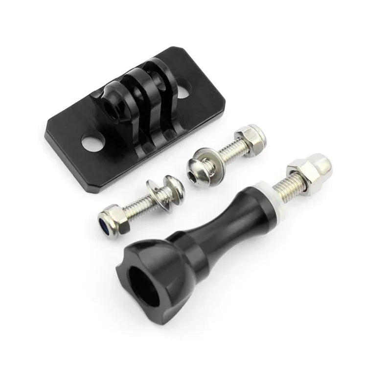 Stativkopf-Helmbefestigung aus Aluminiumlegierung für GoPro HERO9 Black / HERO8 Black /7 /6 /5 /5 Session /4 Session /4 /3+ /3 /2 /1, DJI Osmo Action, Xiaoyi und andere Action-Kameras, Blau, Schwarz, Rot