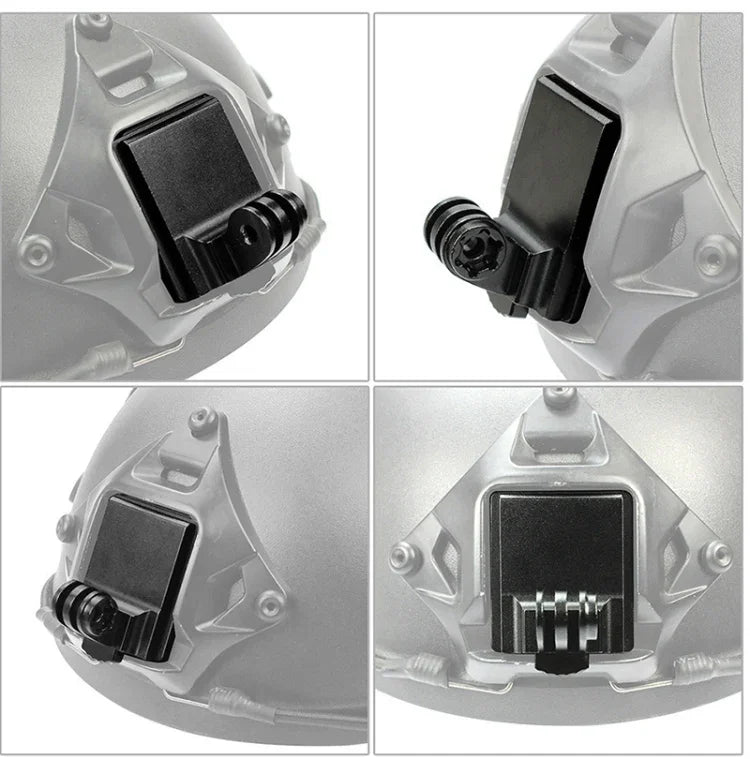 Helm-Basisadapter, feste Halterung, Jagd-CS-NVG-Halterung für GoPro HERO9 Black / HERO8 Black / 7 / 6 / 5 / 5 Session / 4 Session / 4 / 3+ / 3 / 2 / 1, DJI Osmo Action, Xiaoyi und andere Action-Kameras, verbesserte Version, klassische Version