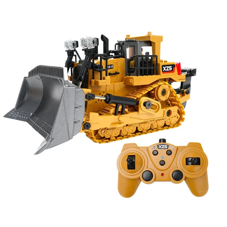 2,4-GHz-Fernsteuerung, neunkanaliger Raupenbagger, schwere Bulldozer, ferngesteuertes Spielzeug für Kinder, Legierungsbagger 1031