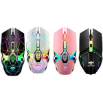 LEAVEN 7-Tasten-Maus mit 4000 DPI, USB-Kabel, RGB-Beleuchtung, mechanisch, mechanisch, Kabellänge: 1,5 m, Farben: S30 Schwarz, S30 Weiß, S30 Pink, S10 Schwarz