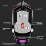 LEAVEN 7-Tasten-Maus mit 4000 DPI, USB-Kabel, RGB-Beleuchtung, mechanisch, mechanisch, Kabellänge: 1,5 m, Farben: S30 Schwarz, S30 Weiß, S30 Pink, S10 Schwarz