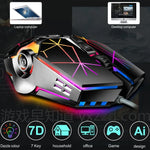 LEAVEN 7-Tasten-Maus mit 4000 DPI, USB-Kabel, RGB-Beleuchtung, mechanisch, mechanisch, Kabellänge: 1,5 m, Farben: S30 Schwarz, S30 Weiß, S30 Pink, S10 Schwarz