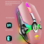 LEAVEN 7-Tasten-Maus mit 4000 DPI, USB-Kabel, RGB-Beleuchtung, mechanisch, mechanisch, Kabellänge: 1,5 m, Farben: S30 Schwarz, S30 Weiß, S30 Pink, S10 Schwarz