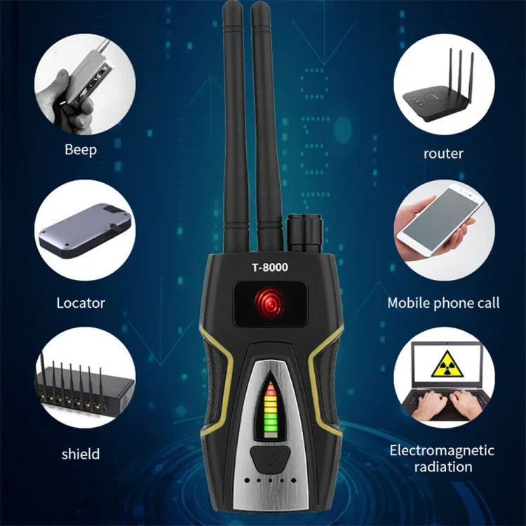 T8000 Drahtloser Signaldetektor GPS-Verteidigungs-Ortungskamera Anti-Candid Anti-Tracking-Erkennungsinstrument