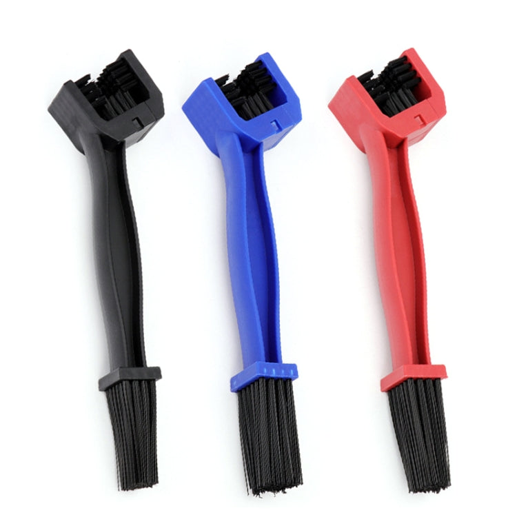 1 Set BG-7168 Fahrrad- und Motorrad-Reinigungsbürste Dreiseitige Kettenbürste, Farbe: Blau + Kleine Bürste, 5 Stück Rot, 5 Stück Blau, 5 Stück Schwarz, Rot + Kleine Bürste, Blau + Kleine Bürste
