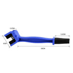 1 Set BG-7168 Fahrrad- und Motorrad-Reinigungsbürste Dreiseitige Kettenbürste, Farbe: Blau + Kleine Bürste, 5 Stück Rot, 5 Stück Blau, 5 Stück Schwarz, Rot + Kleine Bürste, Blau + Kleine Bürste