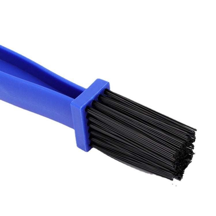1 Set BG-7168 Fahrrad- und Motorrad-Reinigungsbürste Dreiseitige Kettenbürste, Farbe: Blau + Kleine Bürste, 5 Stück Rot, 5 Stück Blau, 5 Stück Schwarz, Rot + Kleine Bürste, Blau + Kleine Bürste