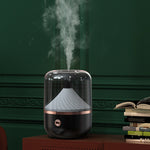 HX-930 Heimschlafzimmer Runder Spiegel Ätherisches Öl Aromatherapie-Gerät Ultraschall-Zerstäubung Feuchtigkeitsspray Luftbefeuchter, Schwarz, Weiß, Grün