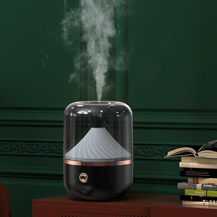 HX-930 Heimschlafzimmer Runder Spiegel Ätherisches Öl Aromatherapie-Gerät Ultraschall-Zerstäubung Feuchtigkeitsspray Luftbefeuchter, Schwarz, Weiß, Grün