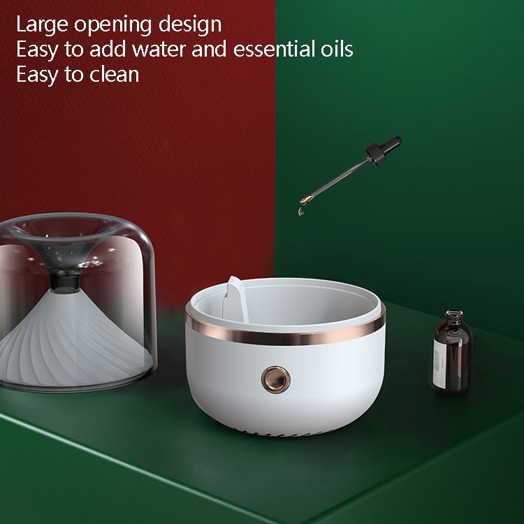 HX-930 Heimschlafzimmer Runder Spiegel Ätherisches Öl Aromatherapie-Gerät Ultraschall-Zerstäubung Feuchtigkeitsspray Luftbefeuchter, Schwarz, Weiß, Grün