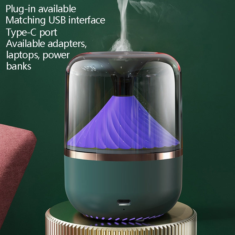 HX-930 Heimschlafzimmer Runder Spiegel Ätherisches Öl Aromatherapie-Gerät Ultraschall-Zerstäubung Feuchtigkeitsspray Luftbefeuchter, Schwarz, Weiß, Grün