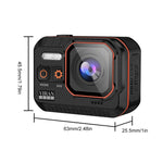 SC002-12 4K Outdoor Sportkamera WiFi Tauchen Wasserdichte Mini-Kamera, Schwarz