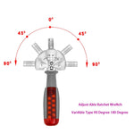180 Grad 6,35mm Legierungs-Winkel-Ratschen-Schraubendreher-Set mit 10 Schraubendreher-Bits, LT001