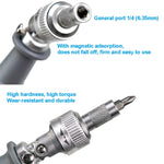 180 Grad 6,35mm Legierungs-Winkel-Ratschen-Schraubendreher-Set mit 10 Schraubendreher-Bits, LT001