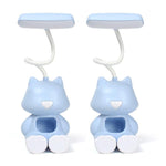 2 STK FY6601 Cartoon Stifthalter Leseschreibtischlampe LED Augenschutz Wohnheim Studenten Schlafzimmer Lampe, Rosa, Blau, Grün