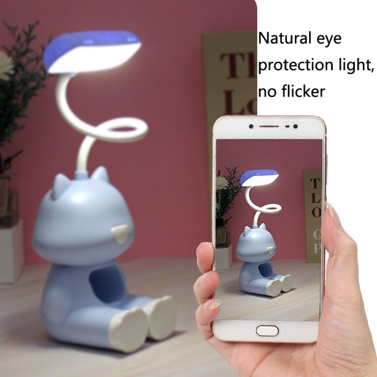 2 STK FY6601 Cartoon Stifthalter Leseschreibtischlampe LED Augenschutz Wohnheim Studenten Schlafzimmer Lampe, Rosa, Blau, Grün