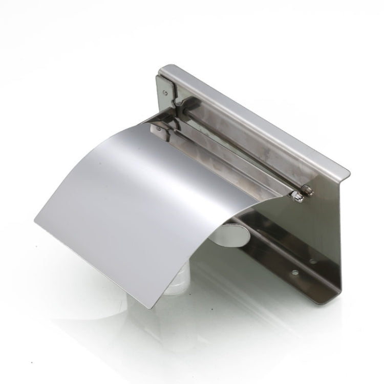 4103 Edelstahl-Rollenpapierhalter, Handy-Papiertuchhalter, Hotel-Badezimmerregal, Farbe: Spiegel, Schwarz