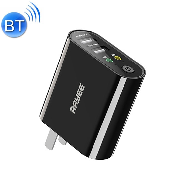 RAYEE K8 Bluetooth 5.0 Audio Empfänger & Sender 2-in-1 Adapter, unterstützt 2.1A Schnellladung U Disk, US-Stecker, K8