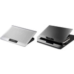 ICE COOREL Laptop Aluminiumlegierung Radiator Lüfter Leiser Notebook Kühlhalter, Space Silber, Wolfram Gold Schwarz, Sechs-Lüfter Space Silber, Sechs-Lüfter Wolfram Gold Schwarz